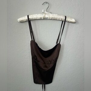 Edikted Brown Strappy Top